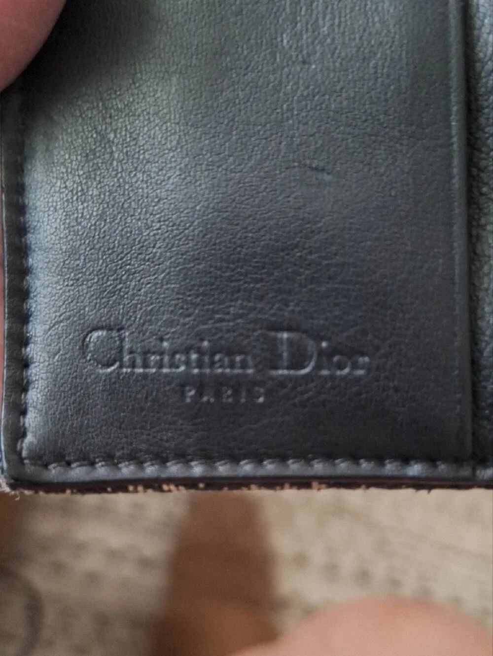 Dior Black Leather Card Holder
